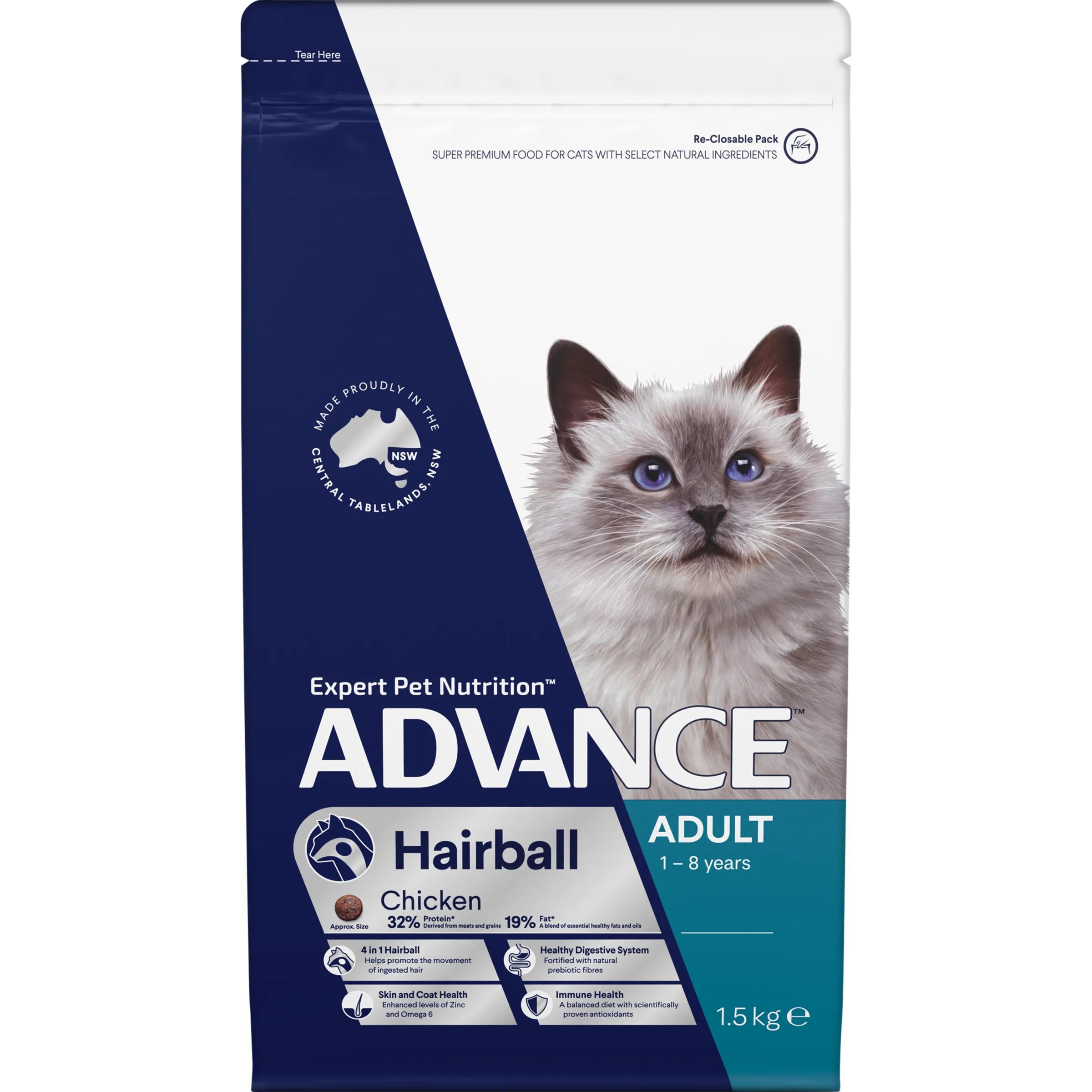 Advance – Adult Cat – Hairball 1.5kg